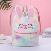 Unicorn Pink Plush Backpack